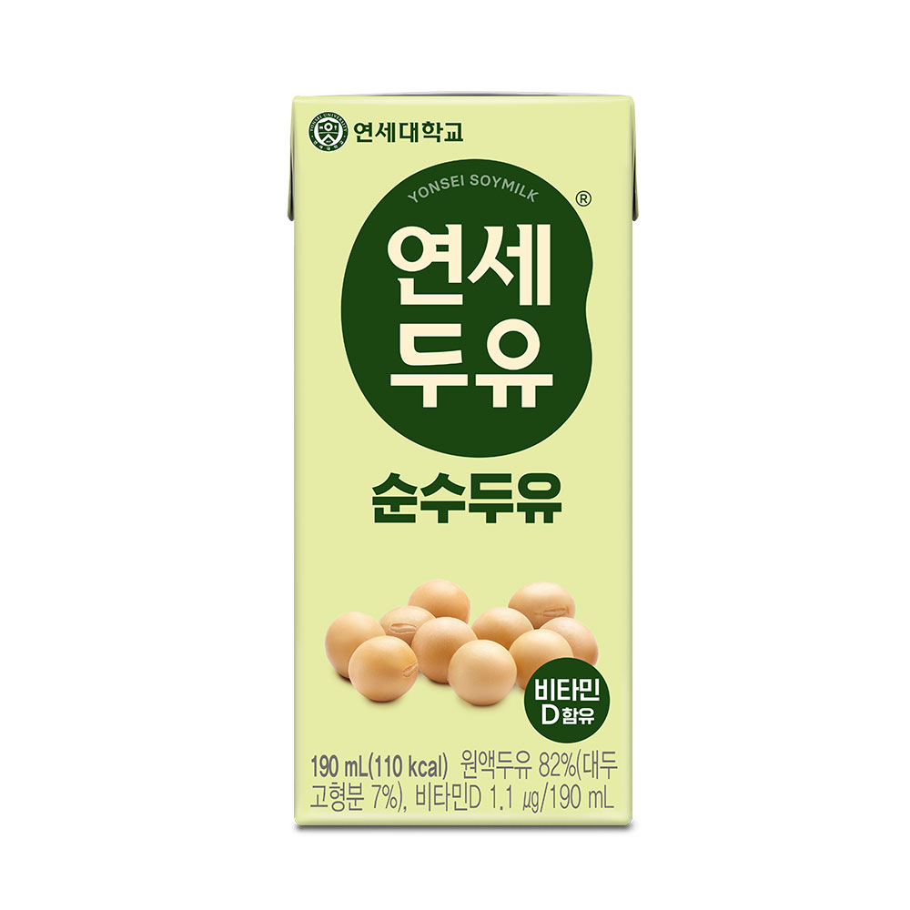 Yonsei Dairy Yonsei Soymilk, Pure Soymilk, 190ml, 48 units