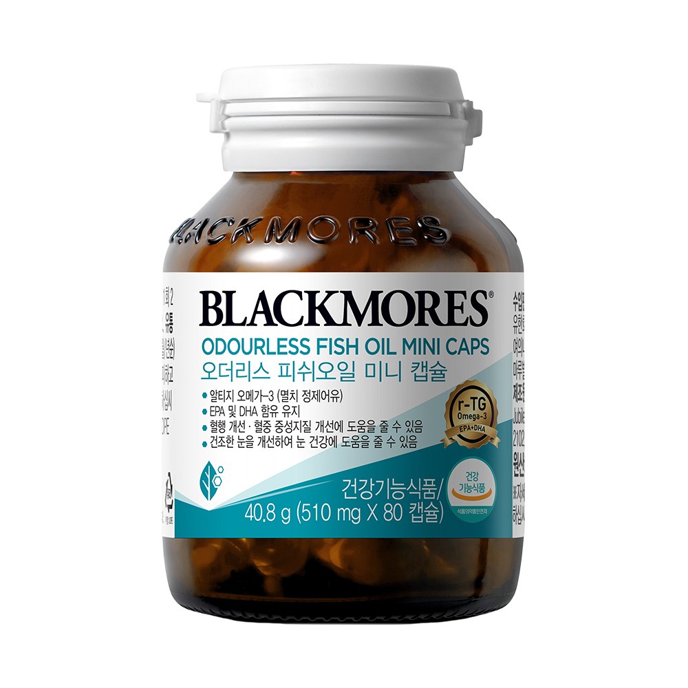 블랙모어스 <b>오더리스 피쉬 오일 미니 캡슐</b>  80정  1개