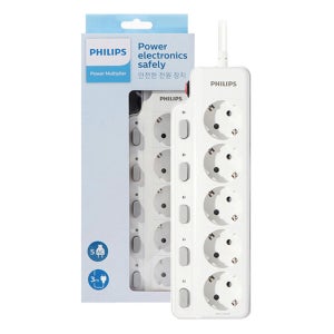 PHILIPS 필립스 고용량 멀티탭 5구 1.5m(본품+선) 개별스위치