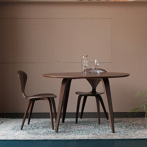 4인 Round Table, Classic Walnut / 48