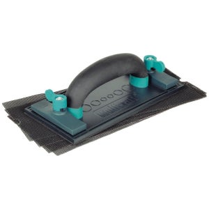 울프크래프트 4각 석고보드 전용 샌더 (원터치 레버형) + 샌딩페이퍼 4pcs (8722000)