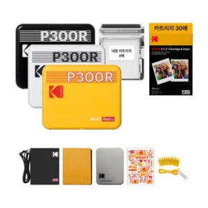 코닥 미 니 3 레트로 + 카트리지 38매 + 악세사리 패 키 지 휴대용 포토프린터