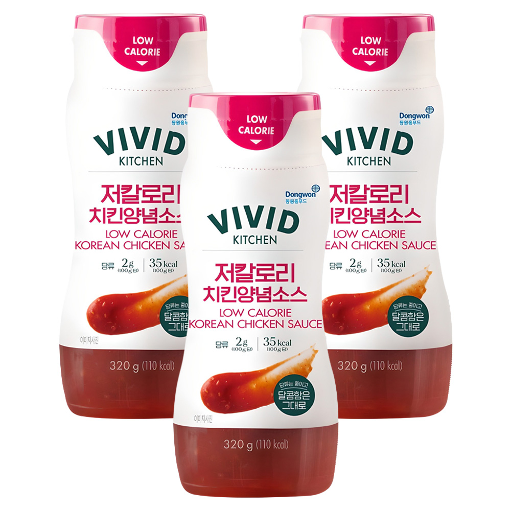 비비드키친 저칼로리 치킨양념소스, 320g, 3개 (6,150원) (와우무료)