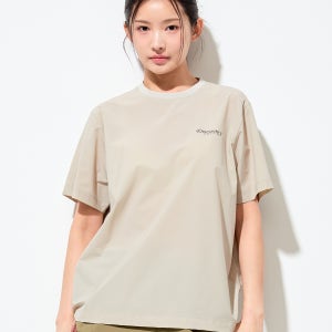 [디스커버리 공식몰] 프레시벤트 우븐 반팔티셔츠 (다크 스킨 베이지) DXRS87053-NBD [기능성,반팔티,쿨티,냉감,티셔츠,쿨링]