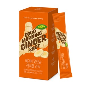 대상웰라이프 헤이N 굿모닝 진저샷 스틱 (20ml x 14포) 100% 네덜란드산 생강 국내산 대추와 배 함유
