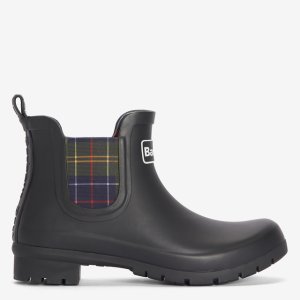 [바버] 여성 블랙 Kingham 첼시 레인부츠 URSO5E302BK