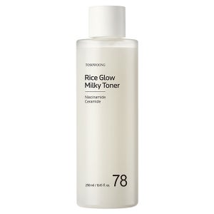 라이스 글로우 밀키토너 250ml 100% 국내산 쌀겨수 78% 쌀뜨물 미백 수분 보습 진정 각질 모공 피부결