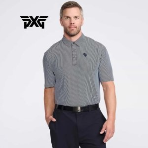 PXG 피엑스지 남성용 스트라이프 폴로 카라 반팔 티셔츠 폴로셔츠