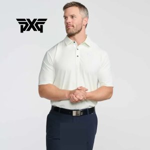 PXG 피엑스지 남성 골프웨어 스포츠 PK 폴로 카라 셔츠 반팔 티셔츠 화이트