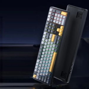 AULA 독거미 F108 기계식 키보드 풀배열 화산축 블랙