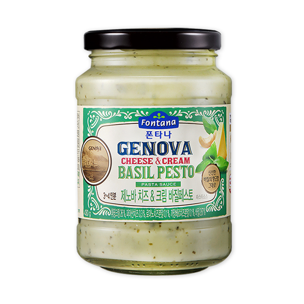 폰타나 제노바 치즈&크림 바질페스토 파스타소스 , 430g, 1개