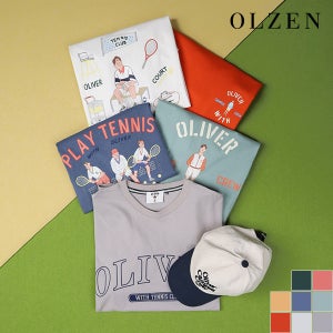 [이월][올젠] 남녀공용 올리버 그래픽 라운드 반팔 티셔츠 (ZMD2TR1303_A)