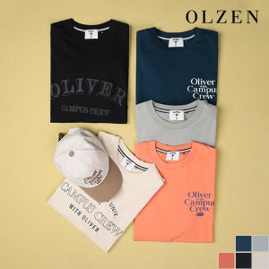 [이월][올젠] 남녀공용 올리버 캠퍼스 그래픽 반팔 티셔츠 (ZMD2TR1901_A)