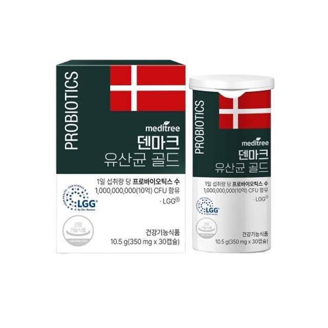 메디트리 덴마크 유산균 골드 350mg x 30캡슐, 1개