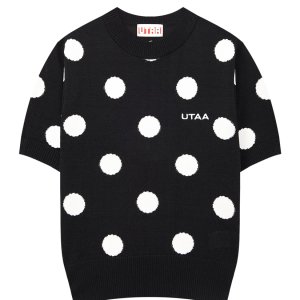 UTAA Dolce Classic Dot Mono Knit : Womens Black (UE2KTF724BK)