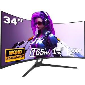 34인치 울트라와이드 커브드 게이밍 모니터 165Hz UWQHD 4k 27인치 모니터 200Hz FHD 커브드 컴퓨터 화면 Gawfolk 할인중 88cm 34inch 4k 16