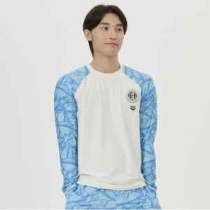 아레나 남성 리프 레저 래쉬가드 A4BM1PR06OWT