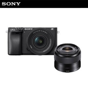 소니 카메라 A6400K (SELP16502) + SEL35F18 단렌즈 패키지 / 미러리스 알파