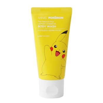 엘지생활건강 미니스 포켓몬 더 <b>내추럴 플러스</b> 레몬버베나 바디워시 50ml