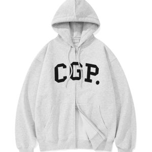 [코드그라피] CGP 아치 로고 후드 집업_라이트그레이 CBESUTC100MG00
