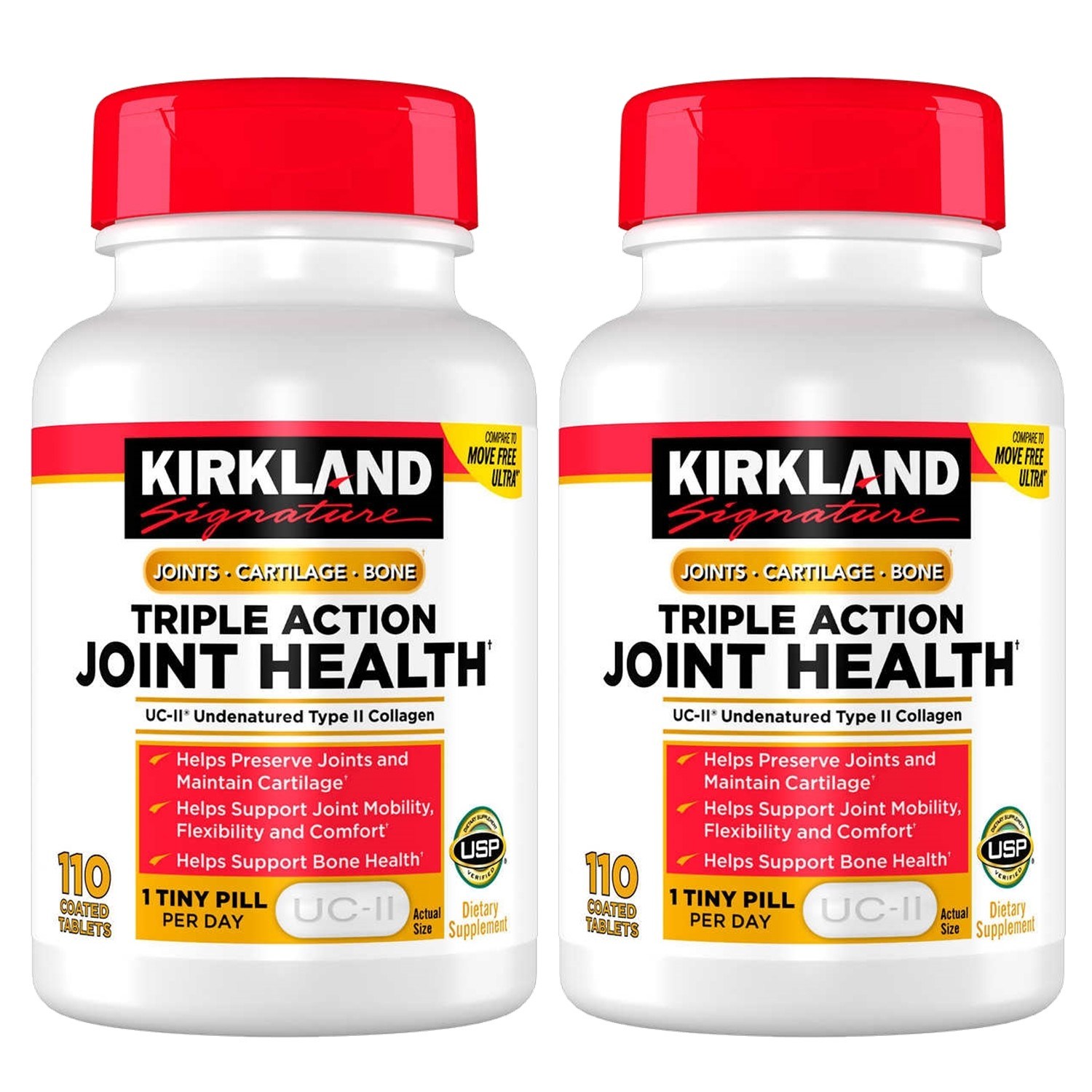 커클랜드 커클랜드 트리플 액션 조인트 110정 x2통  2개