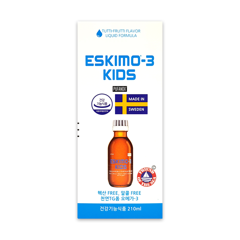 에스키모-3 <b>키즈</b> 오메가-3 <b>오렌지맛</b>  1개  <b>210ml</b>