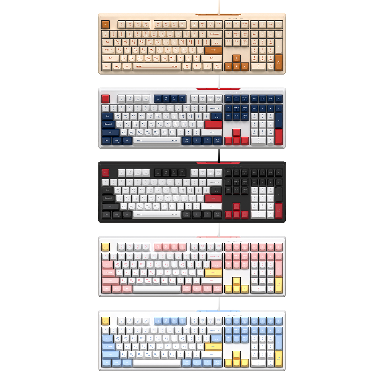 앱코 MK108 저소음 멤브레인 키보드 오트밀, 멤브레인