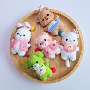 동물원 나들이 (고양이 강아지 곰돌이 톡끼 돼지 인형), 모모키