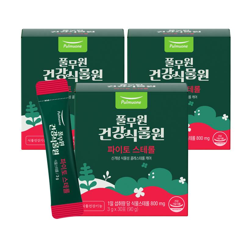 [풀무원건강<b>식물</b>원] <b>파이토 스테롤</b> 콩 유래 <b>식물</b>성 콜레<b>스테롤</b> 케어 <b>식물스테롤</b>  3박스  30회분