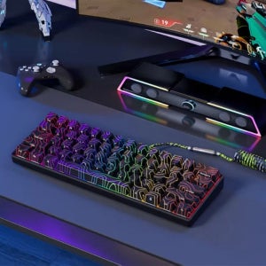 RK 로열클라우지 C60 자석축 블랙 등고선 남옥 자석축키보드 RGB 유선