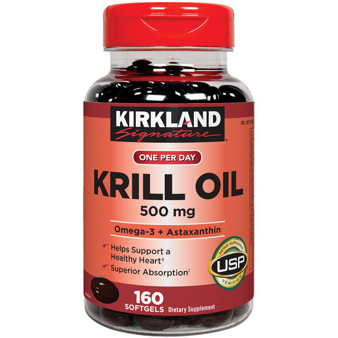 커클랜드 <b>크릴오일</b> 500mg x 160캡슐, 2개