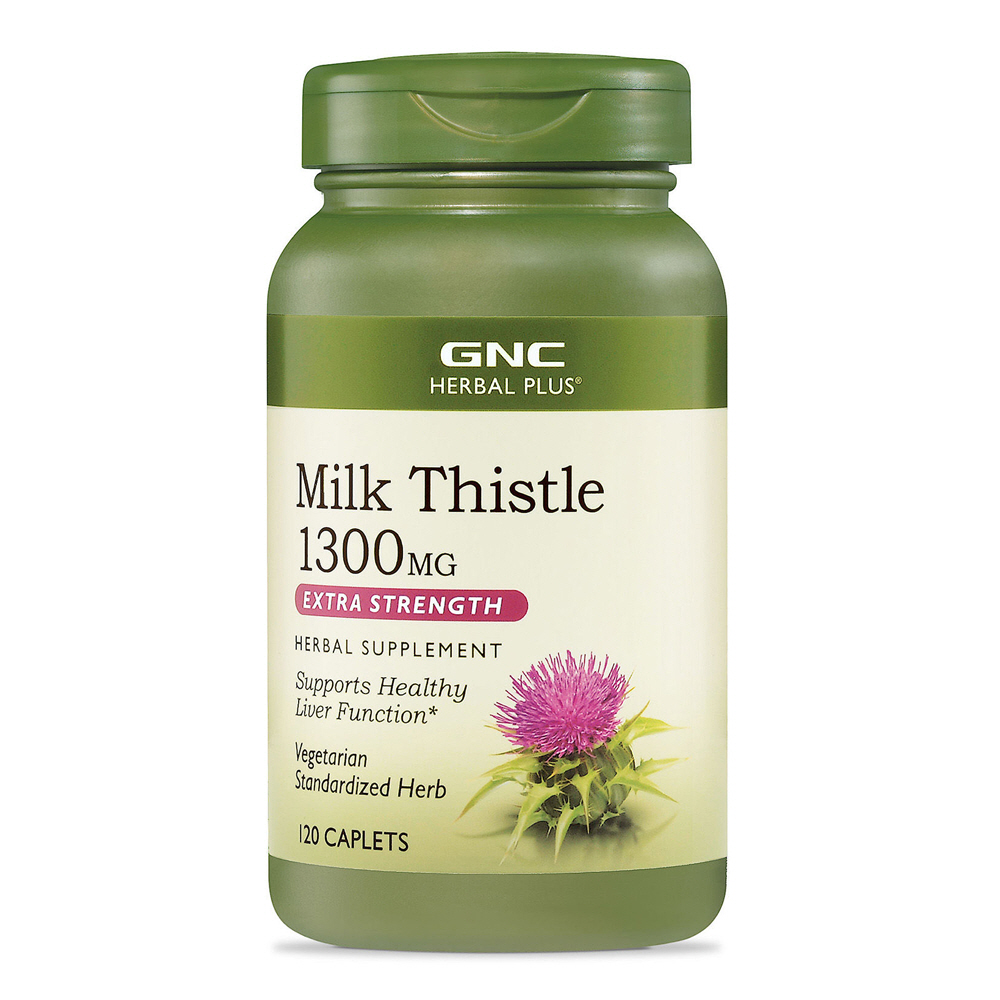 GNC <b>밀크씨슬</b> 허벌 플러스 1300mg x 120정, 4개