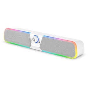 지클릭커 지클릭커 슈퍼히어로 G-SHOT GBS10 RGB 블루투스 컴퓨터 사운드바 화이트 (공식)