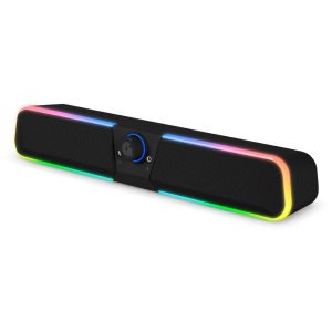 지클릭커 지클릭커 슈퍼히어로 G-SHOT GBS10 RGB 블루투스 컴퓨터 사운드바 블랙 (공식)