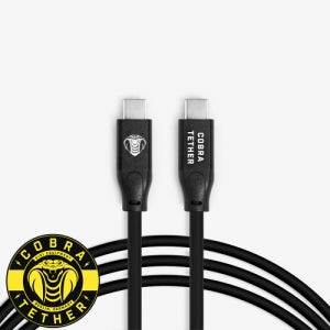 [코브라 테더 2] USB-C to C 테더링 케이블 10G 속도 5M 블랙