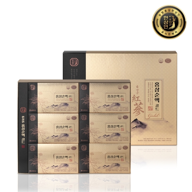 <b>한삼인 홍삼</b>순액골드 70mlx30 4세트+쇼핑백