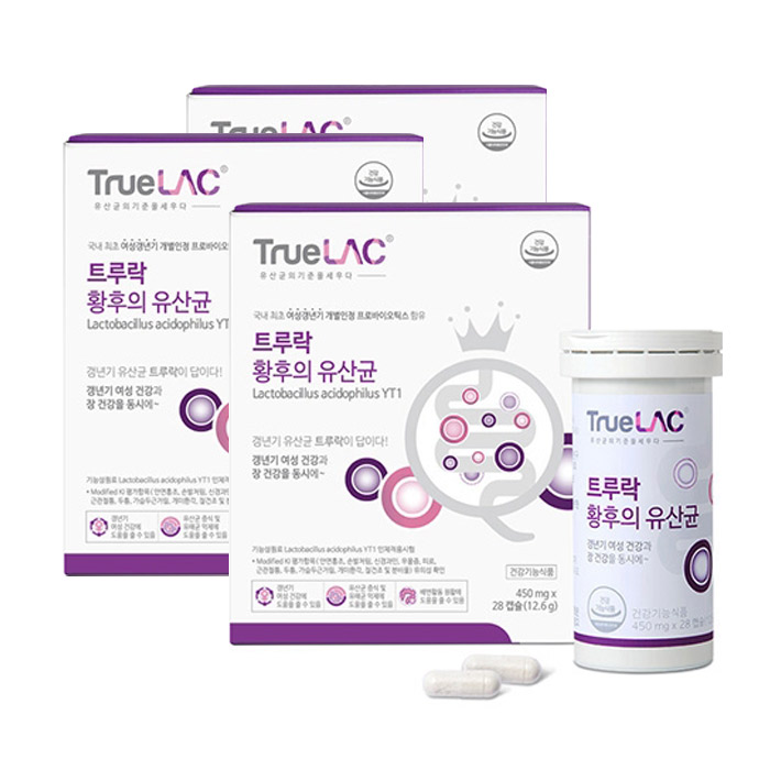 트루락(TrueLAC) 트루락 <b>갱년기</b>유산균 YT1 황후의 유산균  28정  3개
