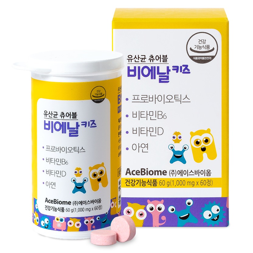 비에날 (AceBiome / 에이스바이옴) 비에날 키즈 유산균 츄어블