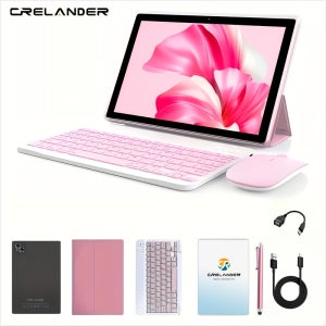 태블릿 10.1인치, 키보드 및 마우스 포함 2-in-1, 케이스 제공, 6GB RAM 128GB SSD, 1280x800 IPS HD 터치스크린, 듀얼 카메라, WiFi 지원,