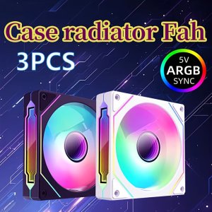 쿨러 3개입 L-J4Pro 네 번째 세대 데스크탑 컴퓨터용 12cm 섀시 쿨링 팬 5V 삼핀 ARGB 컬러풀 무소음 바다뷰 룸 쿨링