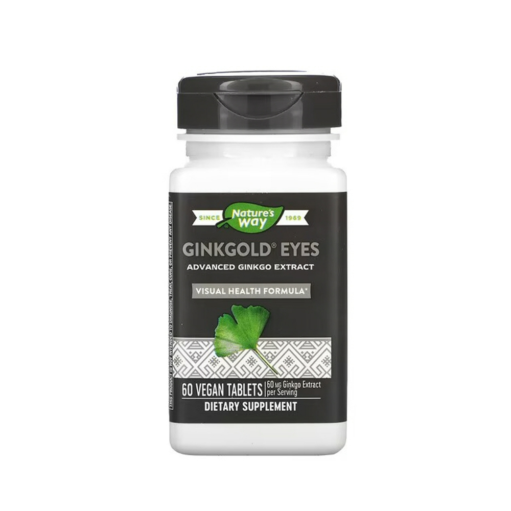 <b>네이쳐스웨이</b> 징크골드 아이즈 어드밴스드 징코 추출물 60mg x 60정, 2개