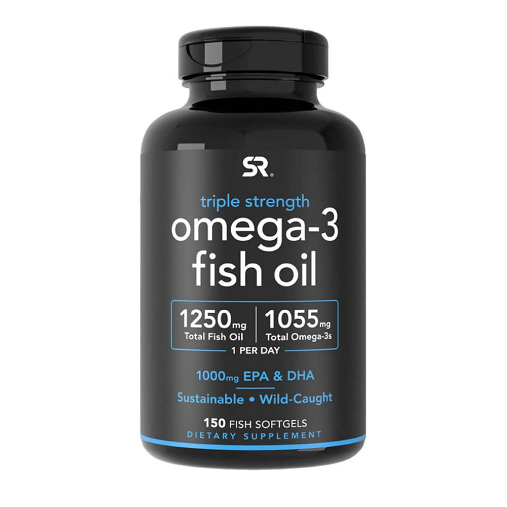 스포츠리서치 트리플 스트렝스 <b>오메가</b> <b>3 피쉬 오일</b> 1250mg x 150정, 3개