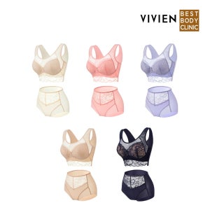 로즈버드 바이 비비안 [방송인기]BBC 레이스 보정 런닝브라팬티 노와이어 10종