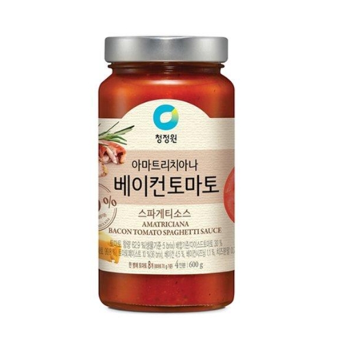 청정원 베이컨 토마토 스파게티소스 제품 이미지