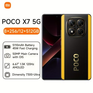 샤오미 POCO X7 5G 스마트폰, 듀얼 SIM, 8GB+256GB/12GB+512GB, 곡면 6.67인치 1.5K 120Hz AMOLED, 5110mAh 배터리 45W 고속