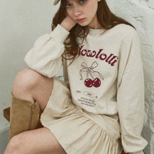[슬로우롤리] Cherry-printed sweatshirt 5007634668