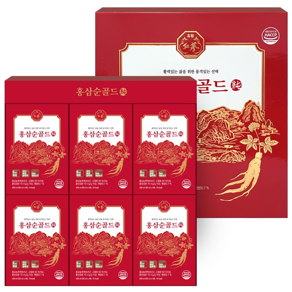<b>휴럼</b> 홍삼순골드 당제로 6년근 홍삼  50ml  24개
