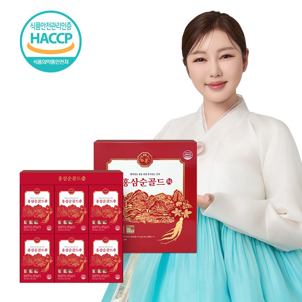 <b>휴럼</b> 홍삼순골드 당제로 6년근 홍삼  50ml  24개
