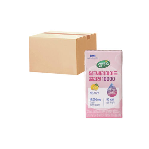 <b>셀렉스</b> 저분자 <b>피쉬콜라겐</b> 드링크 밀크세라마이드 <b>콜라겐</b> 10000 125ml x 24입