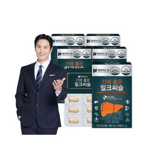 <b>네이처드림</b> 간에 좋은 밀크씨슬 900mg x 30정 5박스